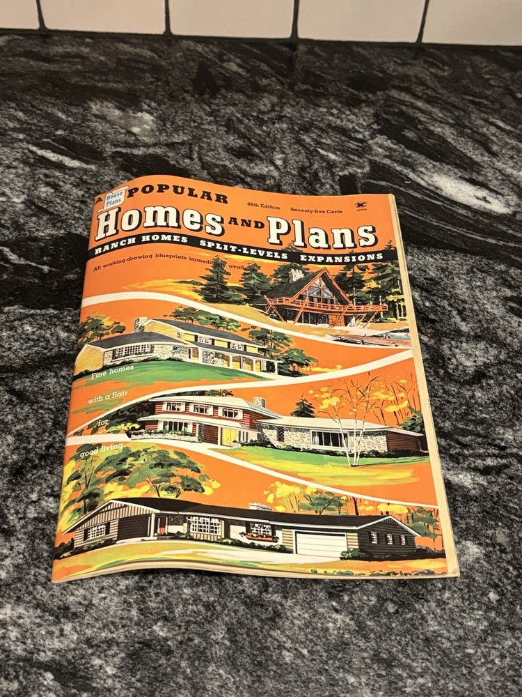 Vtg 1978 Illustrated Popular Homes & Plans 66th Edition Blueprints Magazine MCM