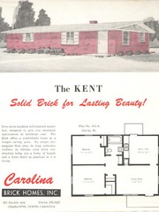 3 VINTAGE 1960s CAROLNA BRICK HOME PLANS ADVERTISING SHEETS! LAYOUTS! CHARLOTTE