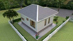Custom Small House Plan 7×6 Meter 23×20 Feet 2 Beds 1 Bath Hip (A4 Hard Copy)