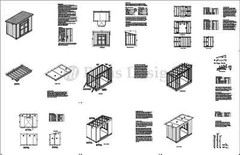 6′ x 10′ Shed Plans, Modern #D0610M, Material List and Step-by-step instructions