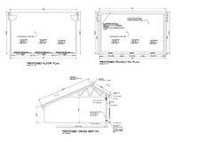 24’X38′- 38’X24′ SALT BOX 3 CAR GARAGE PLANS POLE BARN GARAGE PLAN 17-2438-SB-1