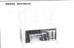 wood furniture plans~Boot Bench #W3053 Entry Way or Mud Room Bench