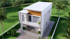 20×30 Feet Small House Plan 6×8.5 Meter 2 Beds 1 Bath Flat Roof (A4 Hard Copy)