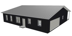 Construction Plans Barndomenium Metal Building House 4BR 3 Bath with SAFE ROOM!
