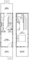 10×28 Tiny House — 475 sq ft — PDF Floor Plan — Model 3A