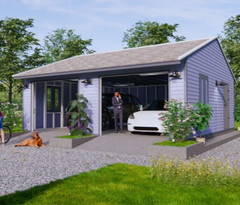 24×24 Feet 7.3×7.3 Meter 2 Cars Garage Shed Plan PDF Plans (A4 Hard Copy)