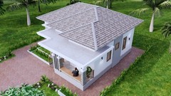 30×30 Custom House Plan 9×9 Meter 3 Beds 2 Baths Hip Roof PDF (A4 Hard Copy)