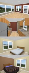46×48 House – 2 Bedroom 1 Bath 1 RV – 1,157 sqft – PDF Floor Plan – Model 4B