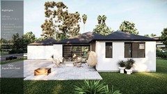 Modern Family House Plan, 168 sqm, One Story, Double Garage, 3 Bedroom, Cottage