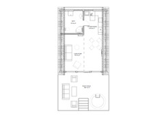 20’x42 1 Bed, 1 Bath Modern A-Frame Cabin Architectural Build Plans PDF.