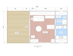 A Frame Tiny House Plan, 20’x24′ A Frame House Plans, Hard Copy