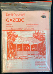 DIY Gazebo Blueprints NOS National Plan Service X6015 8×10 Gable Roof Plans
