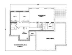1677 Sq.Ft. Ranch house plans – 5 Bed, 3 Bath, 3 Garage, Covered Deck – PDF ONLY