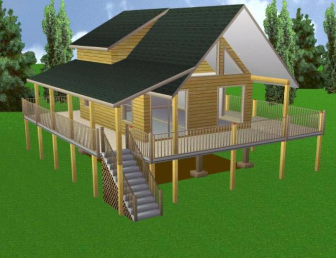 Cabin Plans 20×24 w/Loft Plan Package, Blueprints, & Material List