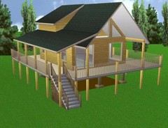 Cabin Plans 20×24 w/Loft Plan Package, Blueprints, & Material List