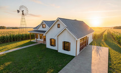 Farmhouse Plan: 1,565 (Living) Sqft-3 Bedroom-2 bath-2 car Garage
