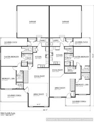 Full Set of Condominium / Duplex building plans 1,470 / 1,248 sq ft