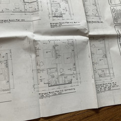 Large Foldout Architectural Blueprint Super 8 Motel Uniontown PA Y2K 24×36
