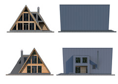 64’x50’ 2-Beds 3-Baths Charming A-Frame Architectural Plans CAD FILES Download