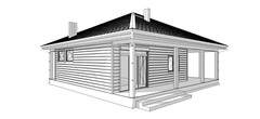 Charming Home 3 Bed, 1 Bath, 729SF Architectural Build Plans PDF Download