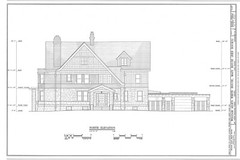 HOUSE PLANS – Tudor Revival mansion, detailed blueprints, PRINTED floor plans