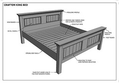 BUILDING PLANS FOR CRAFTON KING SIZE TIMBER BED – MAKE YOUR OWN & SAVE $$$