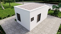 13×20 Feet Small House Plan 4×6 Meter 1 Bed 1 Bath Hidden Roof PDF +A4 Hard Copy