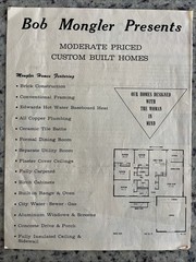 Vintage 1950s Home Plan Brochure Bob Mongler Construction Co Moberly MO Kehoe