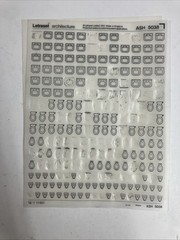 Letraset Architecture Bathroom And Kitchen Transfer Sheets – Lot Of 16 Used
