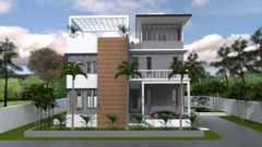Custom Home Plan 12×14 Meter 40×48 Feet 3 Beds 4 Baths Terrace (A4 Hard Copy)
