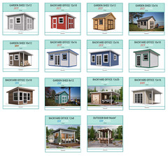 Lot of 14 Garden Shed & Backyard Office DIY Plans and Build Guide | DIY Instruct