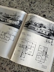 Vintage 1972 MCM Spanish Tudor Home Plans Design Catalog Blueprints Ranch Split