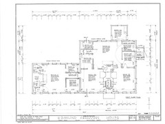 Cape Cod colonial house plan, 1 story w/ attic, side extension