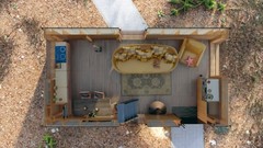 Barn Cabin House Kitchen&Living Room CAD Blueprints Metric/Imperial