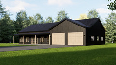 Barndominium 3 Bed 2 Bath with 2 car shop 43’X70′ 3,000 sq. ft. | PDF Download