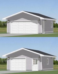 20×24 2-Car Garage — 480 sq ft — PDF Floor Plan — Model 6A