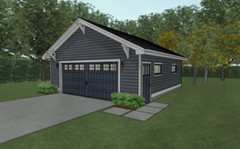 Double Car / 2 Car Garage Plan / Architectural Blueprints – 24 x 26