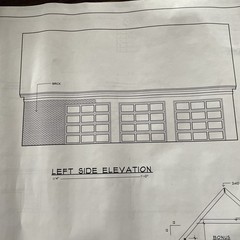 42 x 25 -3 Car Garage with 9’4” interior Ceiling & Walk-up Bonus Building Plans