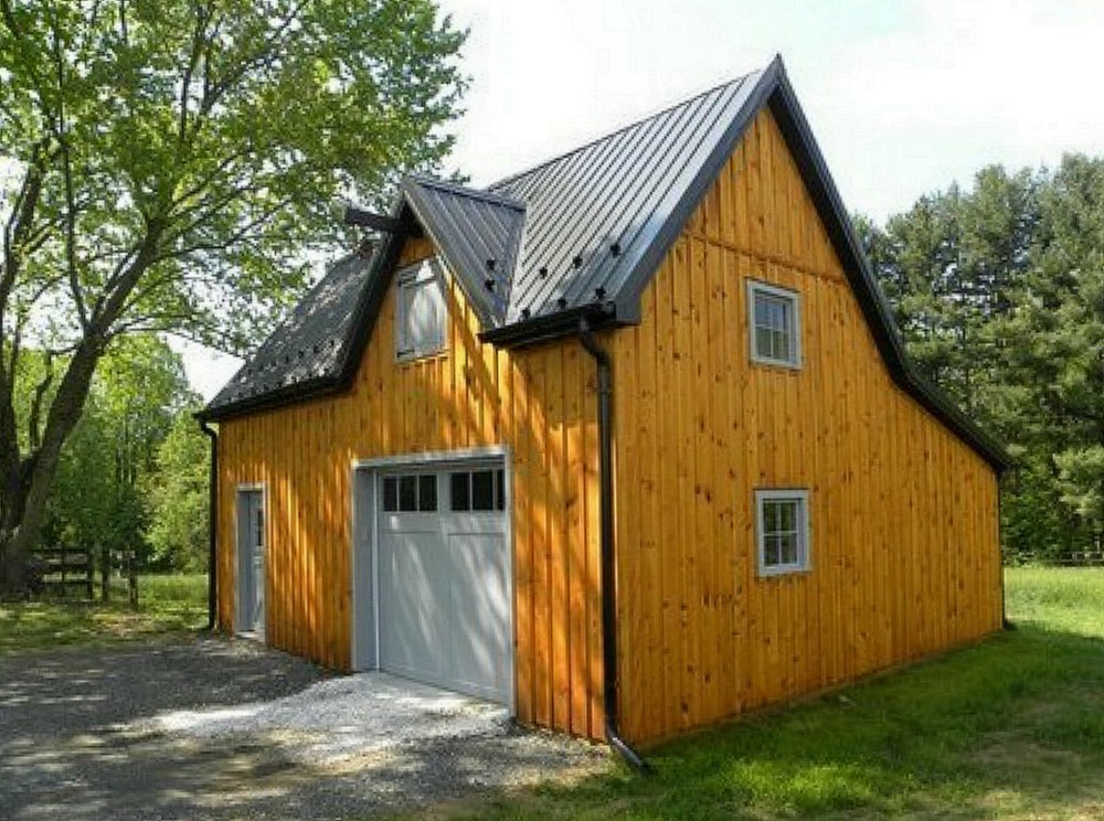 Ashokan Pole-Barn Plans with Loft – 3 Complete Sets of Blueprints (eB-301×3)