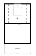 16’x24′ Cabin Plans with Covered Porch: Cottage, Guest House