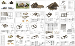 42’x70′ 2 Bed, 2 Bath A-Frame Cabin Architectural Build Plans PDF Download