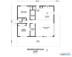 32×38 Modern Lean Cabin Custom Architectural Plans 1216SF – PDF Download