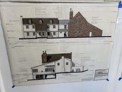 Architectural Renderings 4 Sheets Hand-Colored Elevations 30×42 Design Drawings