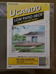 UCANDO B2002 Low Patio Deck Plans Rebagged With Material List NOS