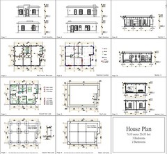 House Design Plan 7×10 Meter 23×33 Feet 3 Bedrooms Terrace Roof (A4 Hard Copy)