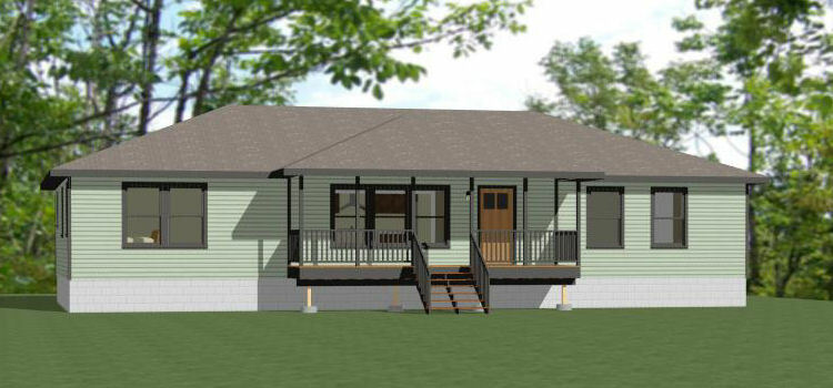60×30 House — 4 bedroom 2 Bath — 1,800 sqft — PDF Floor Plan — Model 5