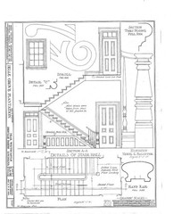 Architectural House Plans, Belle Grove Plantation of Louisiana