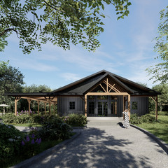 American Style 3 Bedroom House Plans PDF + AutoCAD DWG + 3D Renders