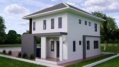 36×23 Feet House Design Plan 11×7 Meter 3 Bed 3 Baths Hip Roof PDF (A4 Hard Copy