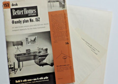 Handy Plans-152 Better Homes Pipe/Flange Leg Desk 1955 Furniture/Woodworking